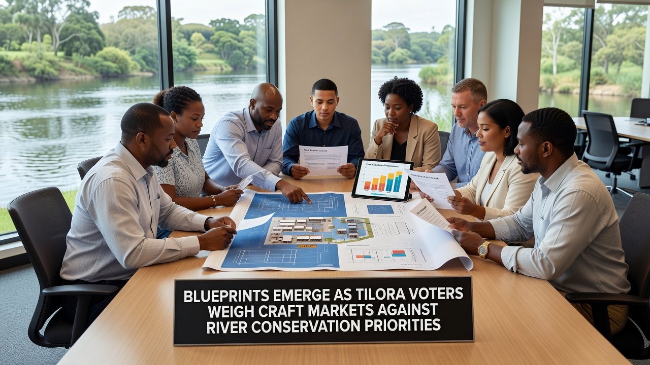 Blueprints Emerge as Tilora Voters Weigh Craft Markets Against River Conservation Priorities